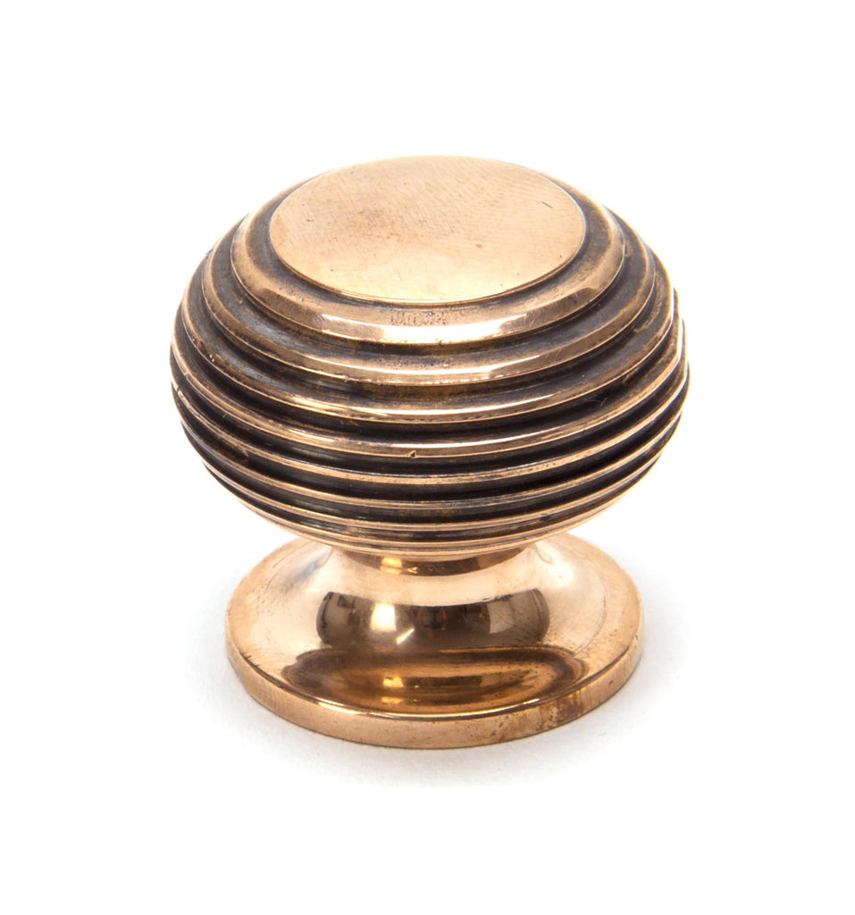White background image of From The Anvil's Polished Bronze Beehive Cabinet Knob | From The Anvil