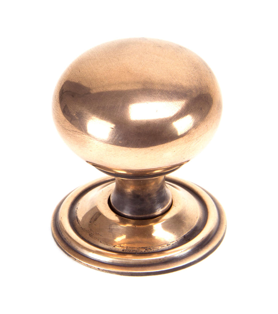 White background image of From The Anvil's Polished Bronze Mushroom Cabinet Knob | From The Anvil