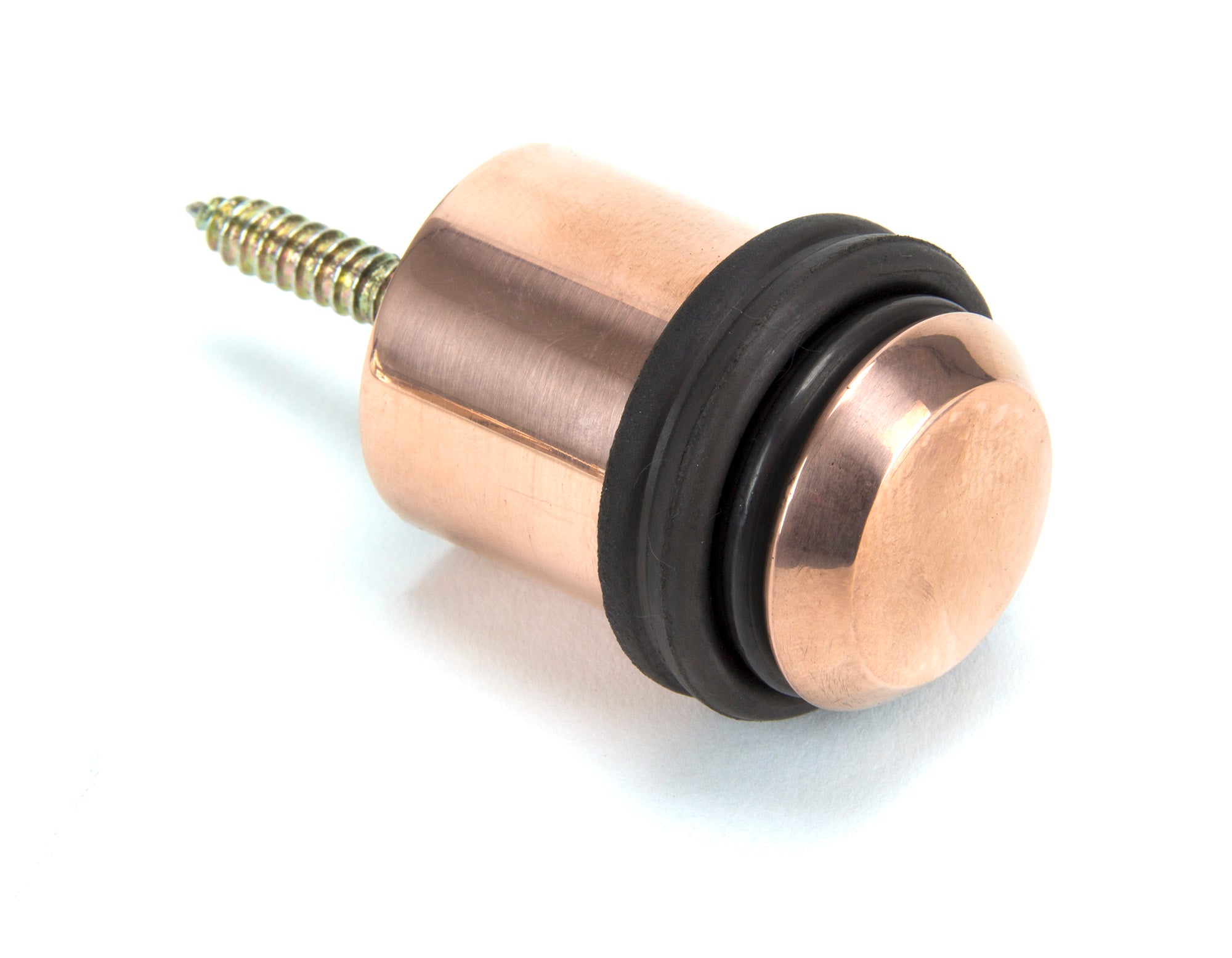 From The Anvil's Polished Bronze Floor Mounted Door Stop