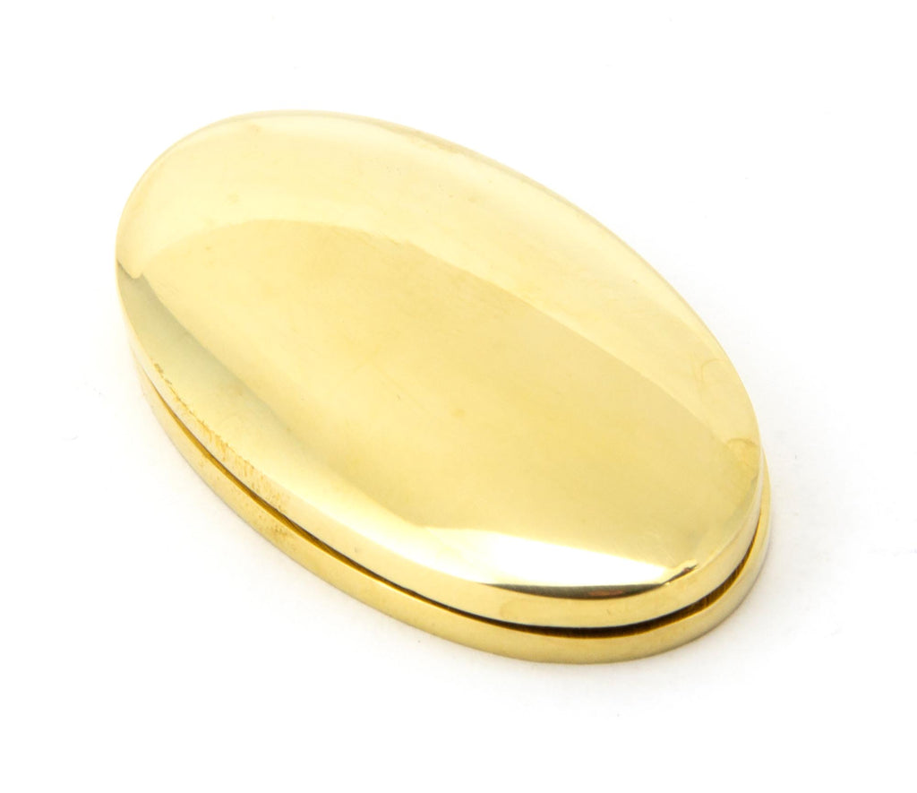 White background image of From The Anvil's Polished Brass Oval Escutcheon | From The Anvil