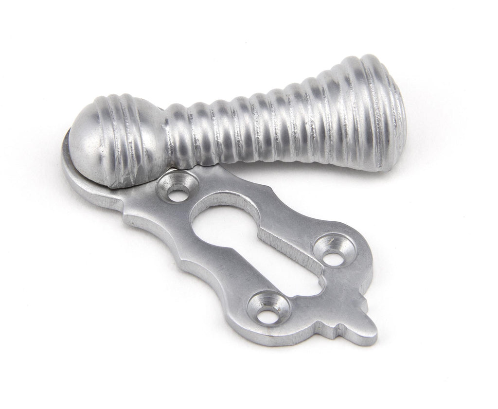 White background image of From The Anvil's Satin Chrome Beehive Escutcheon | From The Anvil