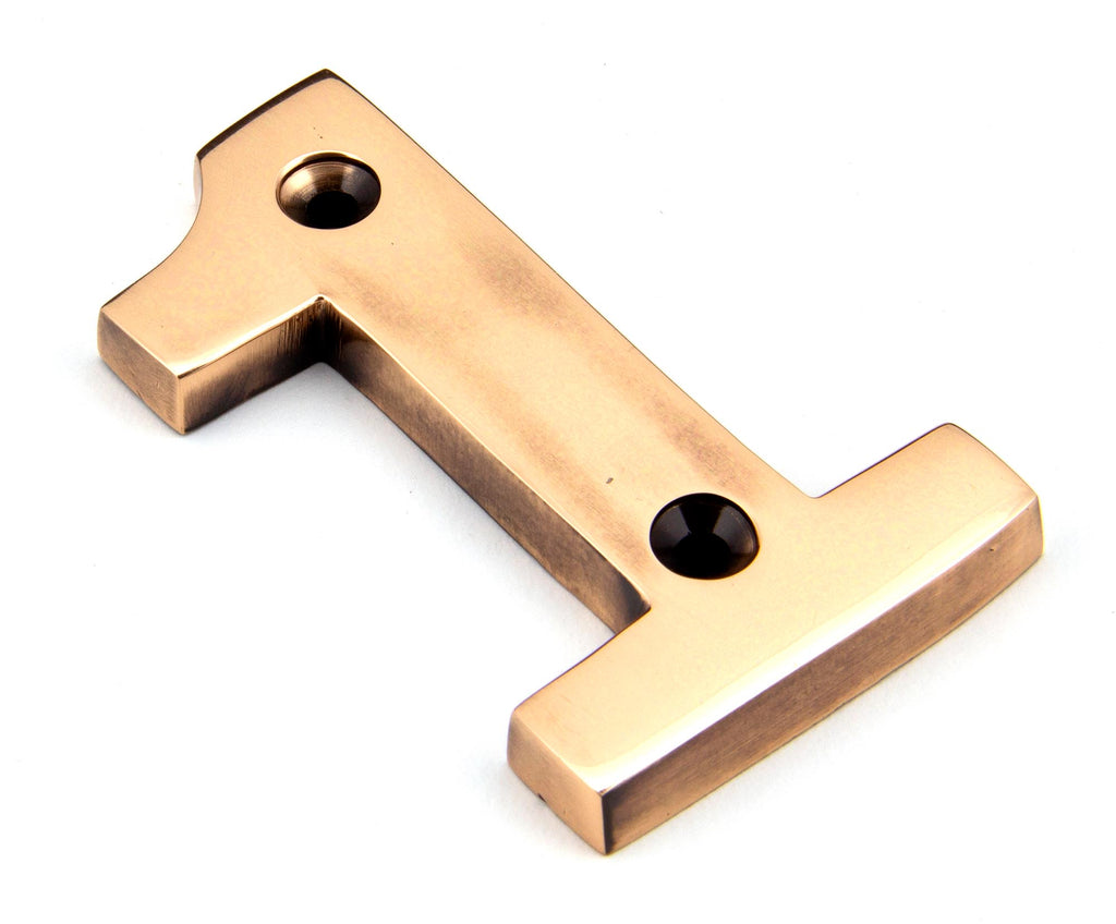White background image of From The Anvil's Polished Bronze Polished Bronze Numeral | From The Anvil
