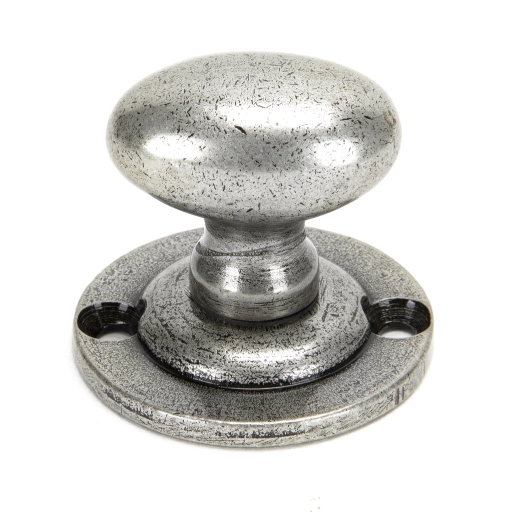 White background image of From The Anvil's Pewter Patina Oval Rack Bolt | From The Anvil