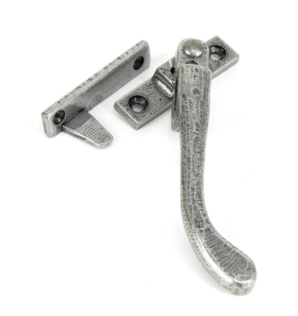 White background image of From The Anvil's Pewter Patina Night-Vent Locking Peardrop Fastener | From The Anvil