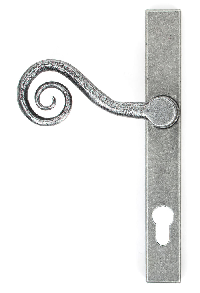 From The Anvil's Pewter Patina Monkeytail Slimline Lever Espag. Lock Set