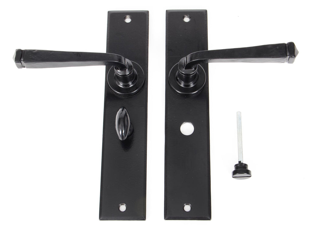 White background image of From The Anvil's Black Large Avon Lever Bathroom Set | From The Anvil
