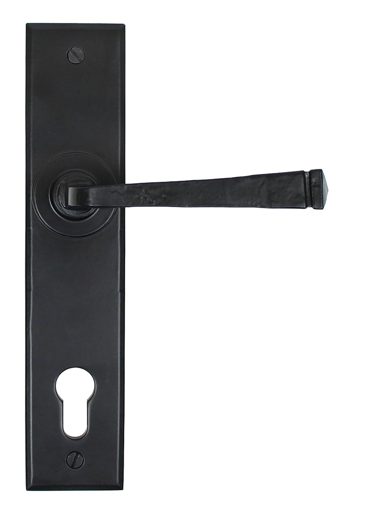 From The Anvil's Black Avon Lever Espag. Lock Set