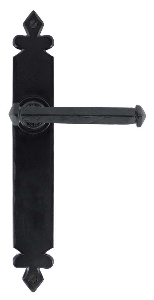 From The Anvil's Black Tudor Lever Latch Set