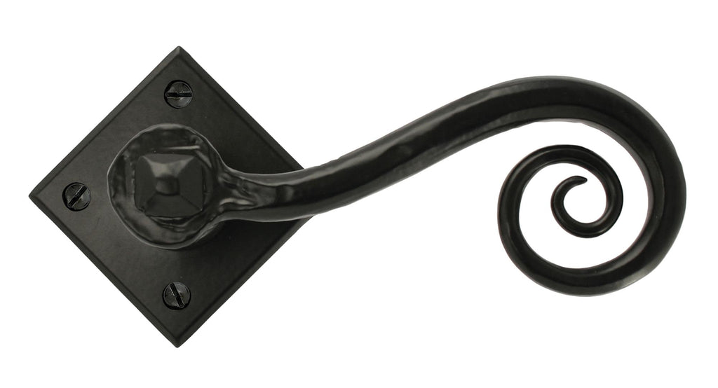 White background image of From The Anvil's Black Monkeytail Lever on Rose Set (Diamond) | From The Anvil