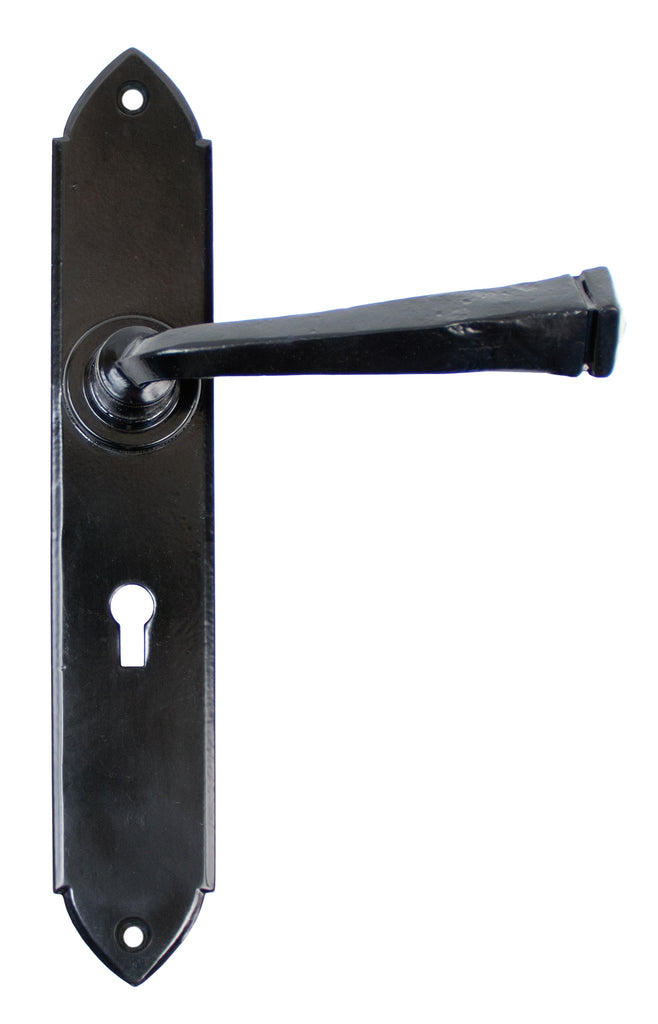 White background image of From The Anvil's Black Gothic Lever Lock Set | From The Anvil