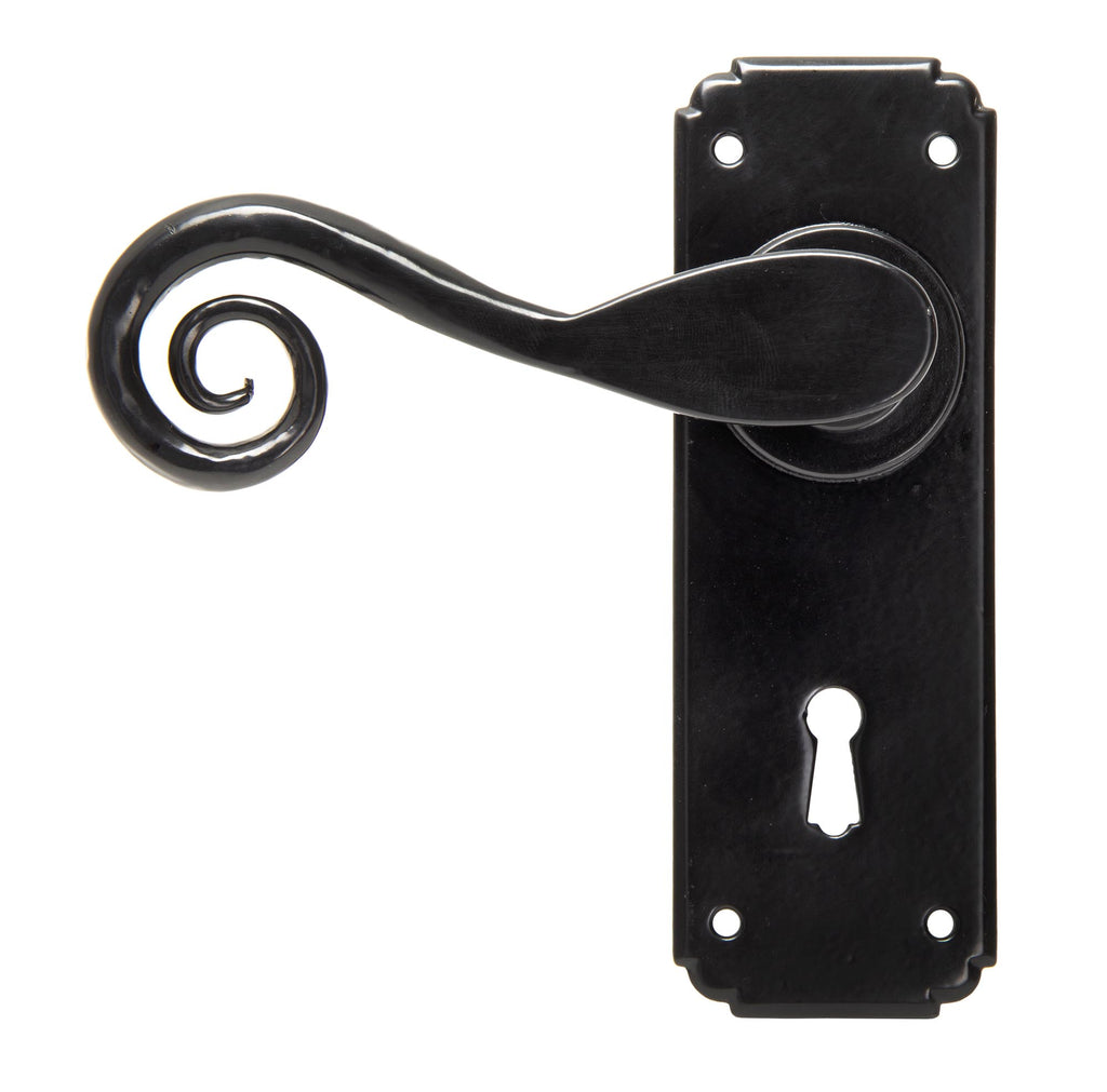 White background image of From The Anvil's Black Monkeytail Lever Lock Set | From The Anvil
