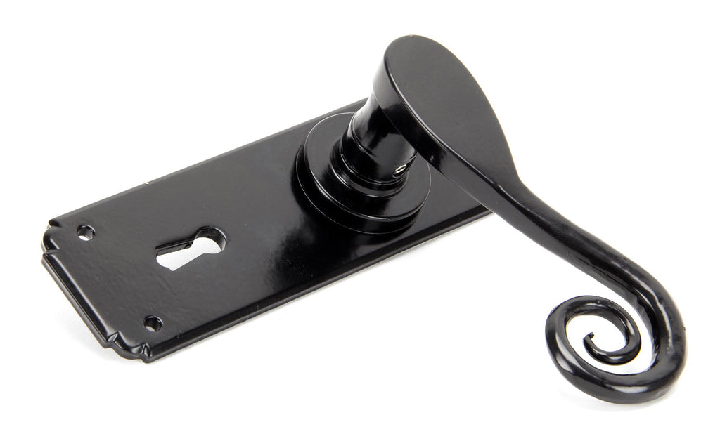 White background image of From The Anvil's Black Monkeytail Lever Lock Set | From The Anvil