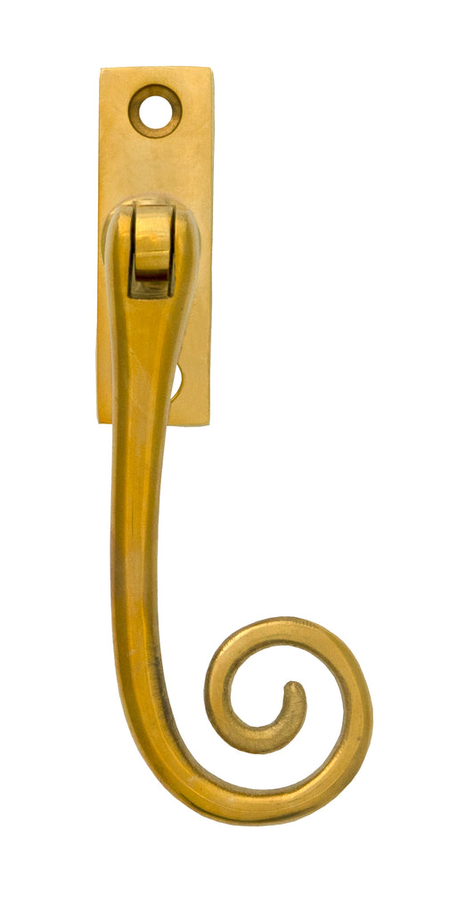 White background image of From The Anvil's Polished Brass Slim Monkeytail Espag | From The Anvil