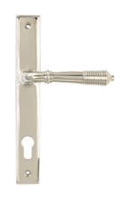 From The Anvil's Polished Nickel Reeded Slimline Lever Espag. Lock Set