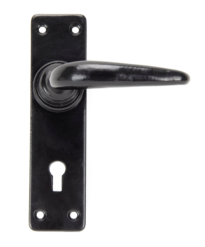 White background image of From The Anvil's Black Smooth Lever Lock Set | From The Anvil