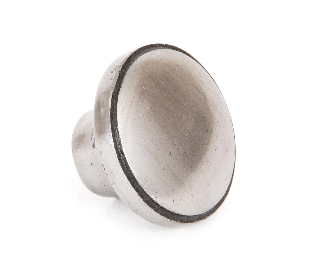 White background image of From The Anvil's Natural Smooth Ribbed Cabinet Knob | From The Anvil