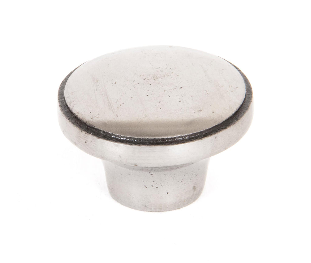 White background image of From The Anvil's Natural Smooth Ribbed Cabinet Knob | From The Anvil