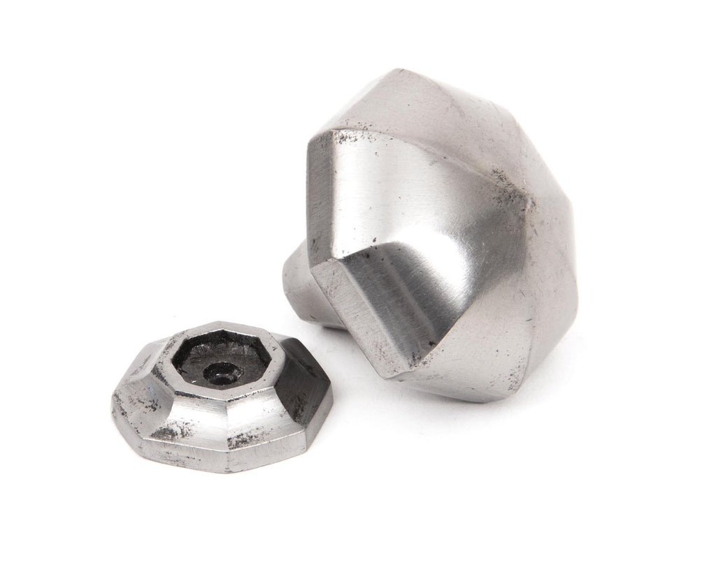 White background image of From The Anvil's Natural Smooth Octagonal Cabinet Knob | From The Anvil