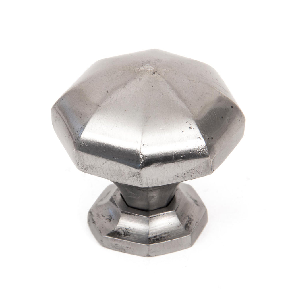 White background image of From The Anvil's Natural Smooth Octagonal Cabinet Knob | From The Anvil