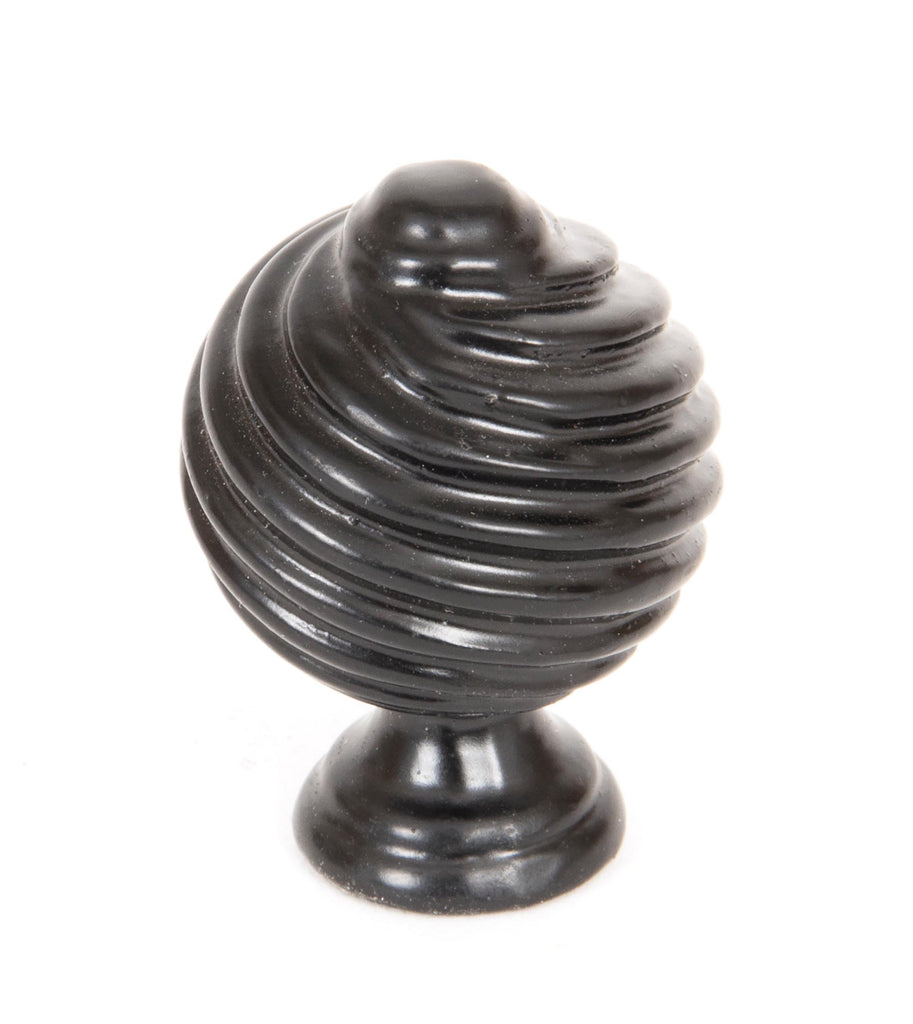 White background image of From The Anvil's Black Twist Cabinet Knob | From The Anvil
