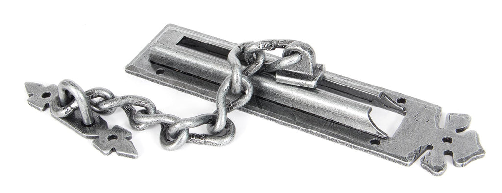 White background image of From The Anvil's Pewter Patina Door Chain | From The Anvil