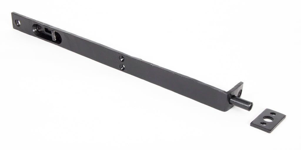 From The Anvil's Black 12" Flush/Slide Door Bolt