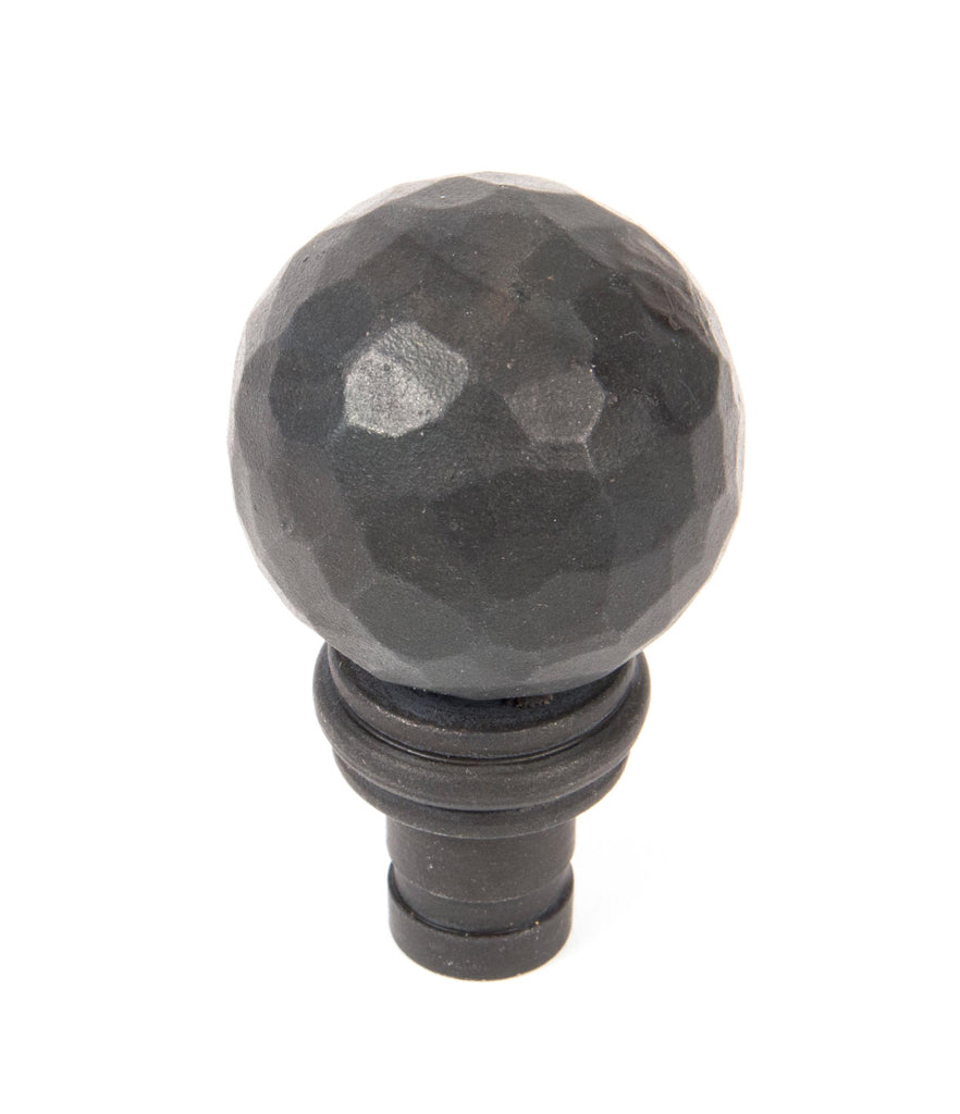 White background image of From The Anvil's Beeswax Hammered Ball Curtain Finial (pair) | From The Anvil