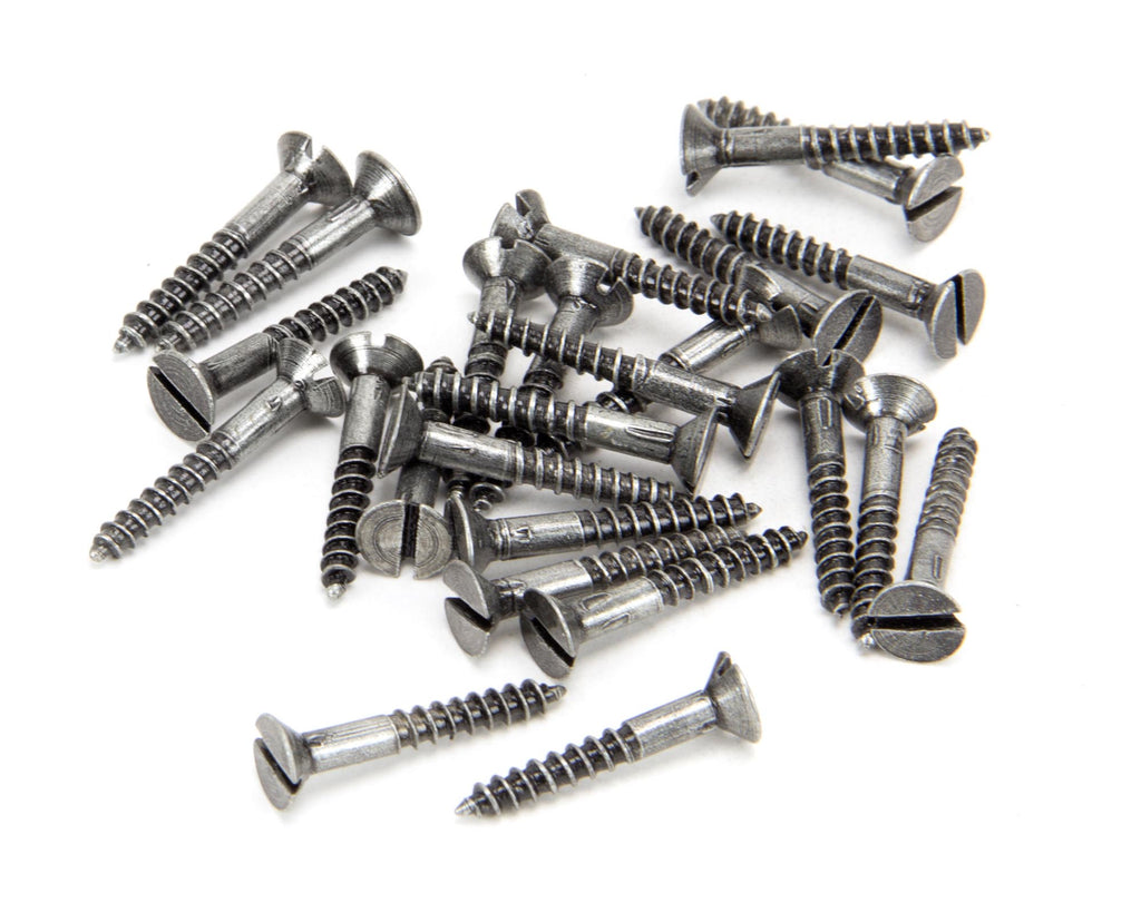 White background image of From The Anvil's Pewter Patina Countersunk Screws (25) | From The Anvil