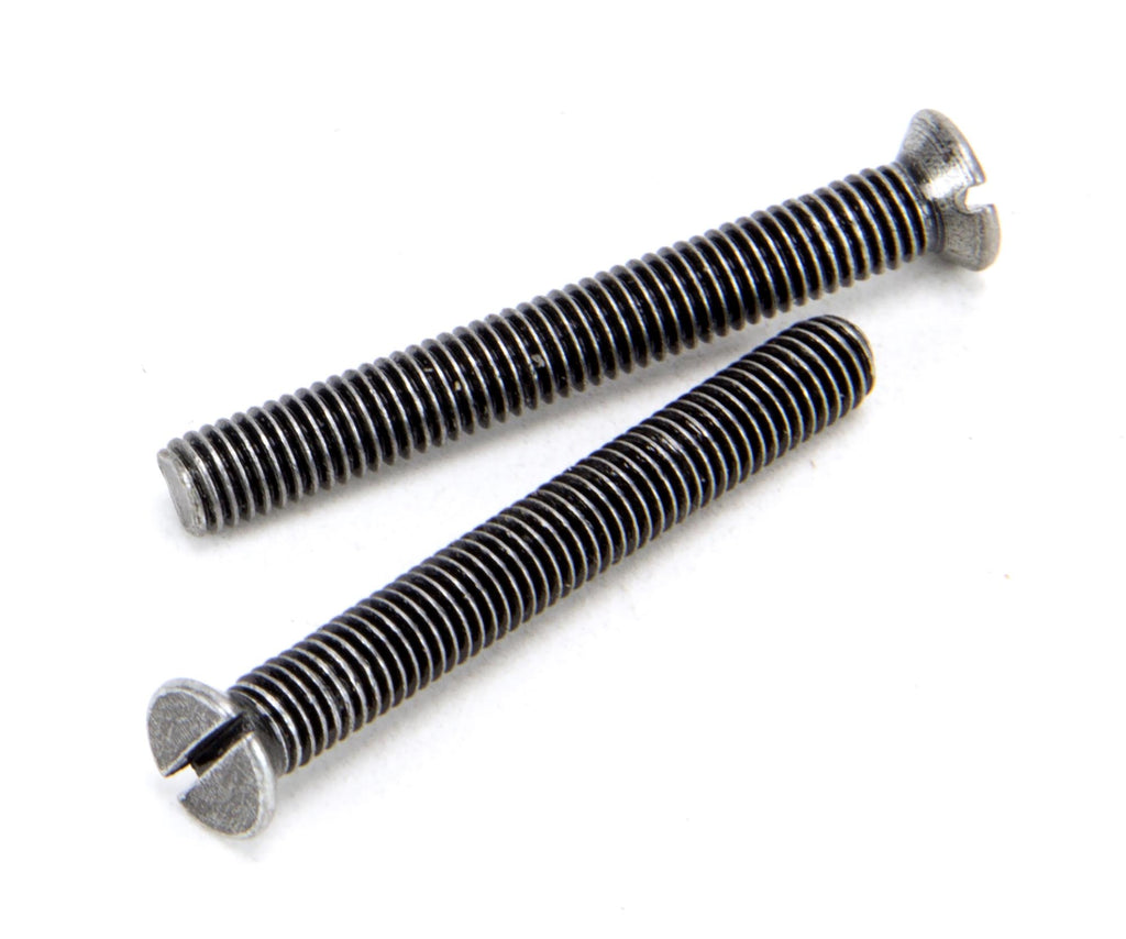 White background image of From The Anvil's Pewter Patina M5 x 40mm Male Screws (2) | From The Anvil
