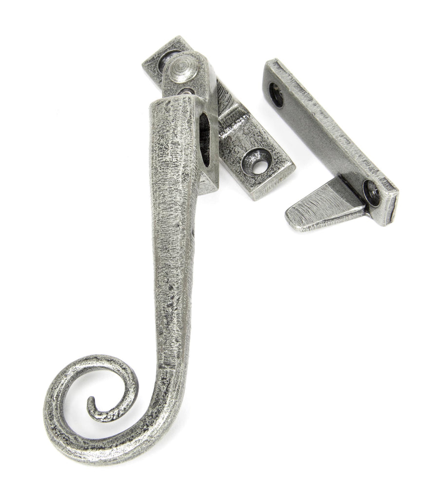 White background image of From The Anvil's Pewter Patina Locking Night-Vent Monkeytail Fastener | From The Anvil