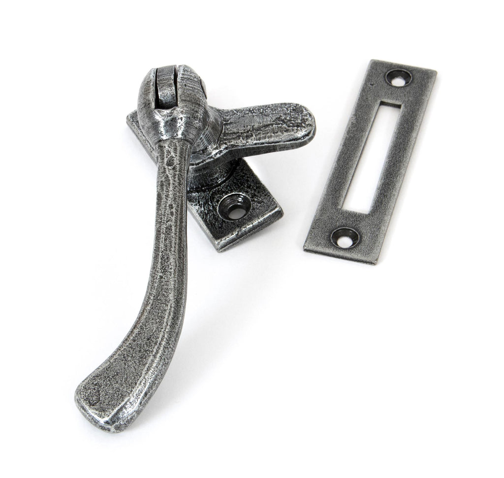 White background image of From The Anvil's Pewter Patina Handmade Peardrop Fastener | From The Anvil
