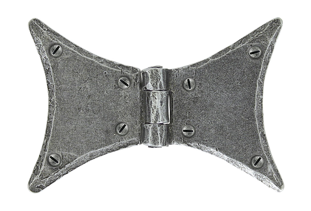 White background image of From The Anvil's Pewter Patina Butterfly Hinge (pair) | From The Anvil