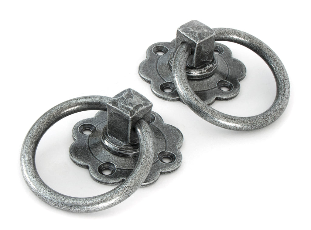 White background image of From The Anvil's Pewter Patina Ring Turn Handle Set | From The Anvil