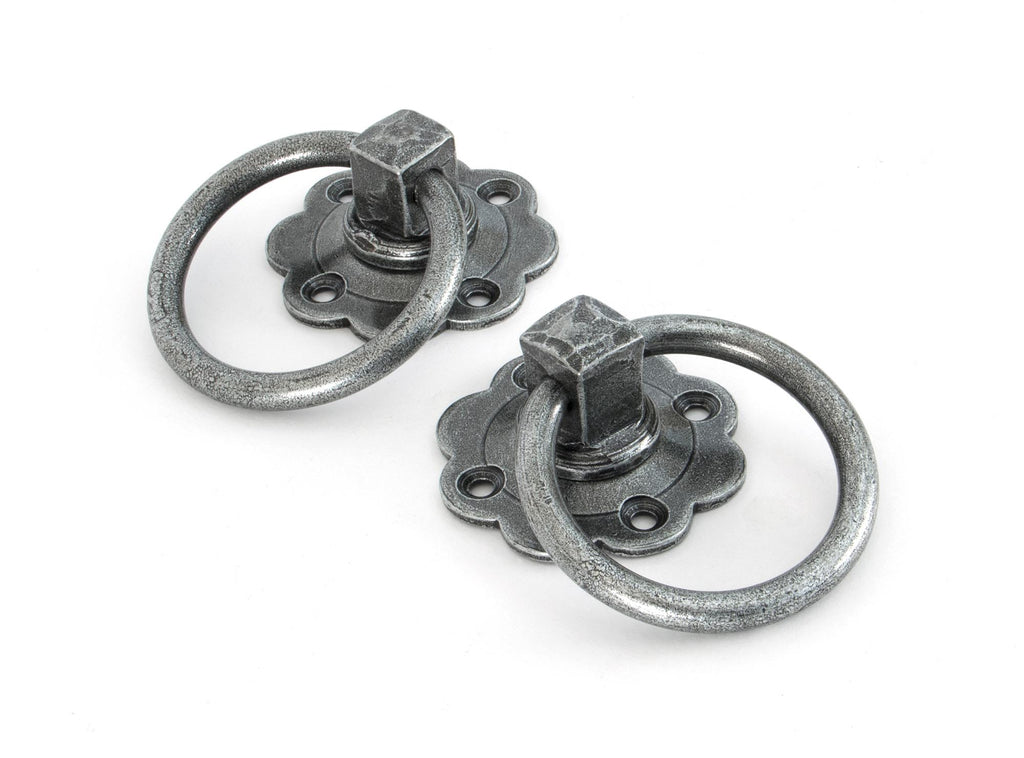 White background image of From The Anvil's Pewter Patina Ring Turn Handle Set | From The Anvil