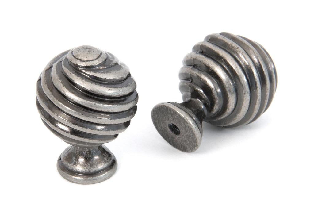 White background image of From The Anvil's Pewter Patina Twist Cabinet Knob | From The Anvil