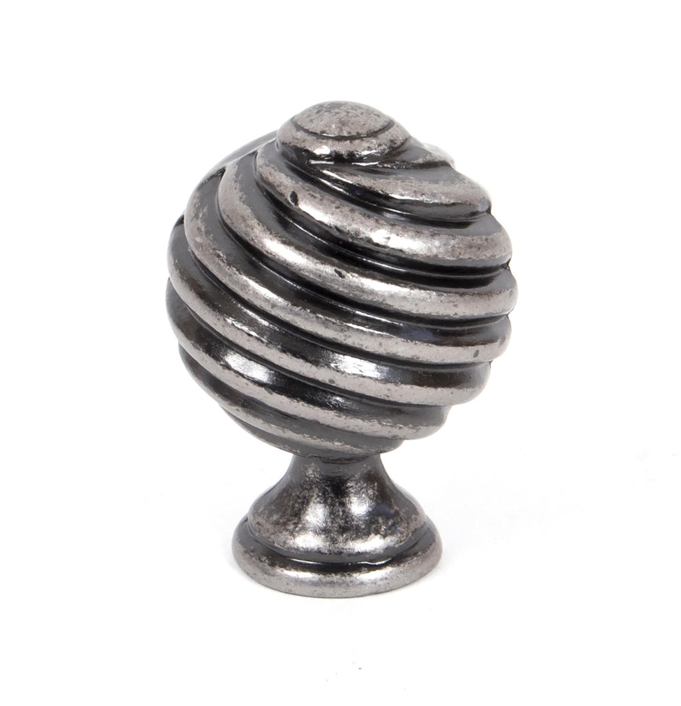 White background image of From The Anvil's Pewter Patina Twist Cabinet Knob | From The Anvil