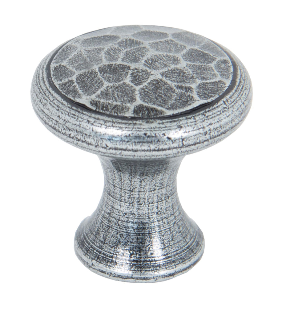 White background image of From The Anvil's Pewter Patina Hammered Cabinet Knob | From The Anvil
