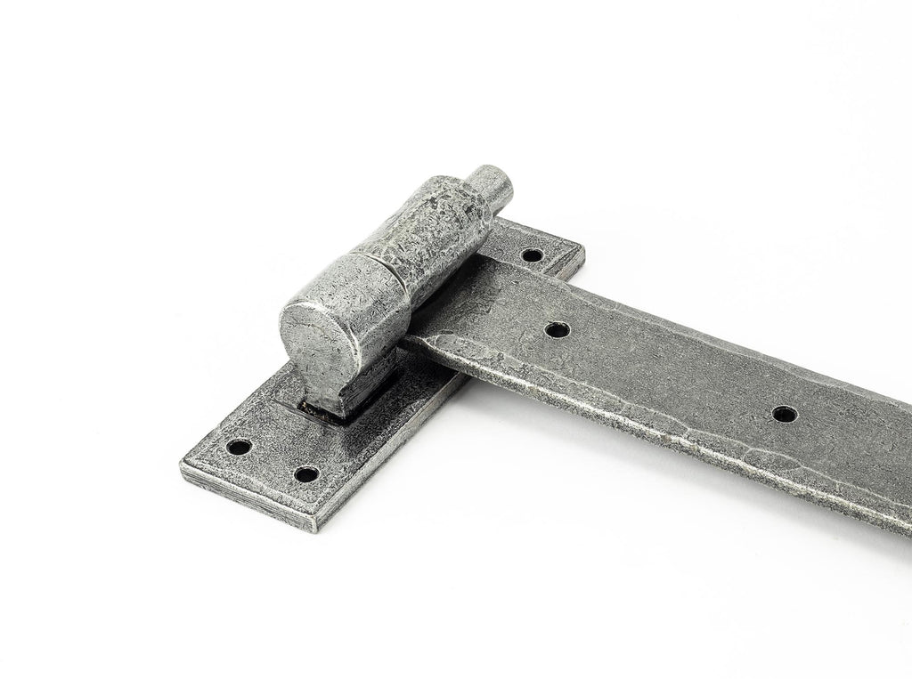White background image of From The Anvil's Pewter Patina Hook & Band Hinge (pair) | From The Anvil