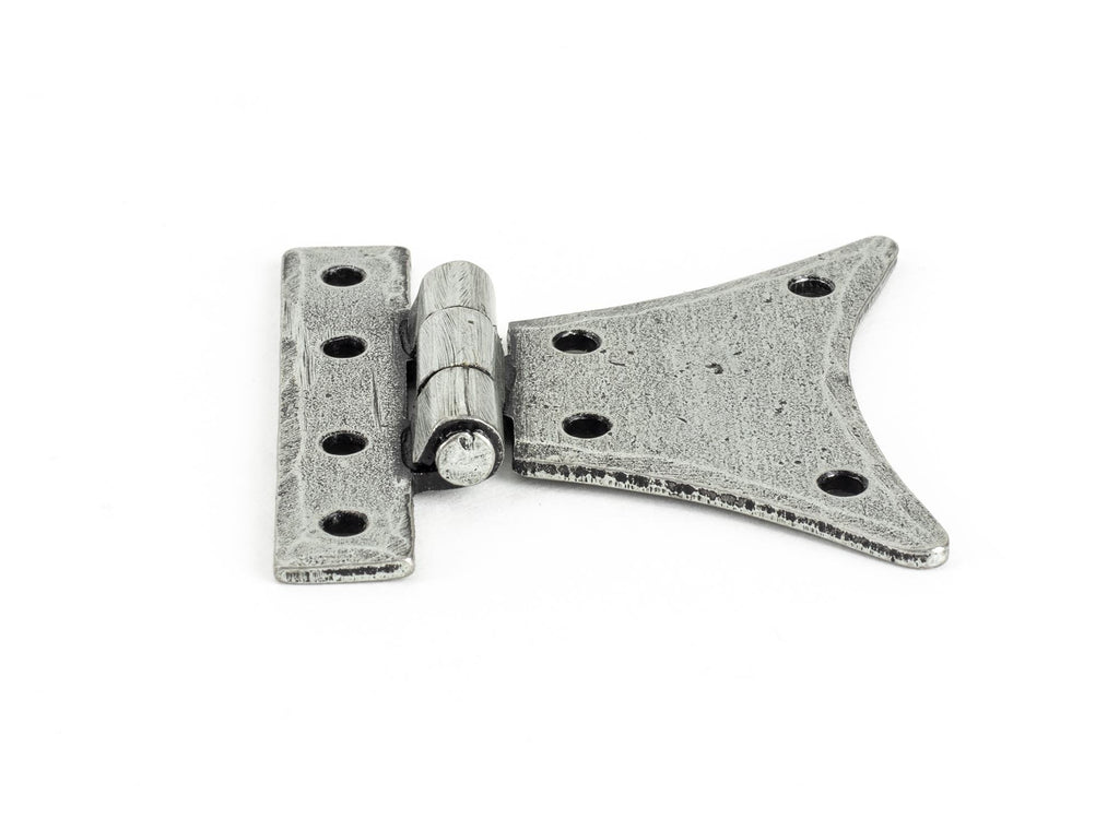 White background image of From The Anvil's Pewter Patina Half Butterfly Hinge (pair) | From The Anvil