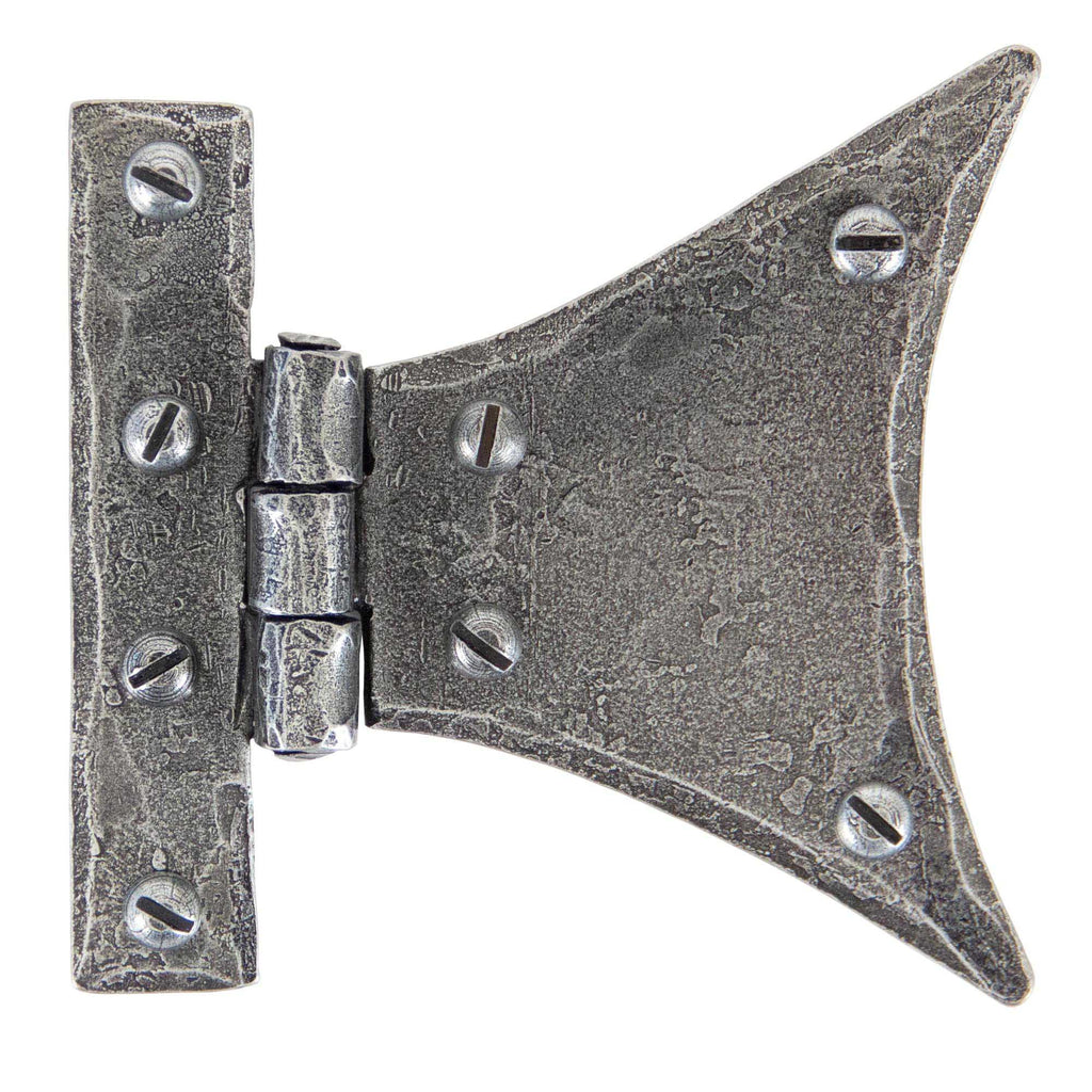 White background image of From The Anvil's Pewter Patina Half Butterfly Hinge (pair) | From The Anvil