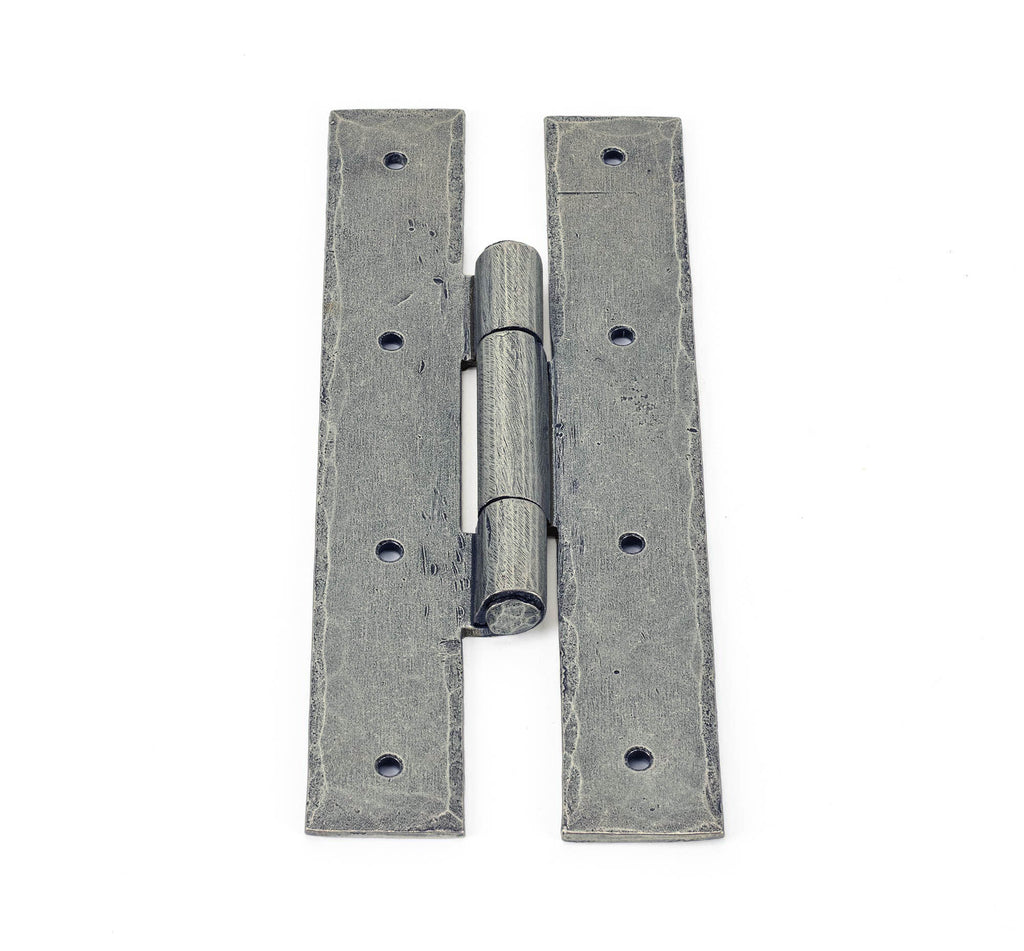 White background image of From The Anvil's Pewter Patina H Hinge (pair) | From The Anvil