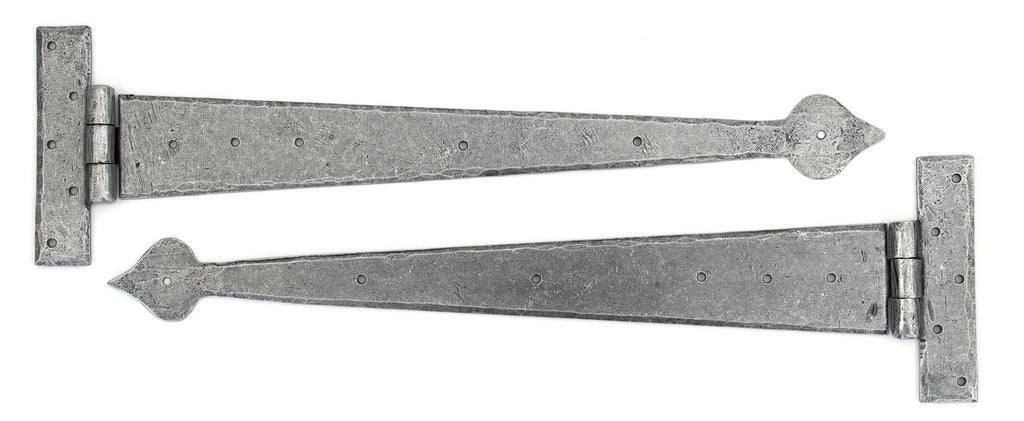 White background image of From The Anvil's Pewter Patina Arrow Head T Hinge (pair) | From The Anvil