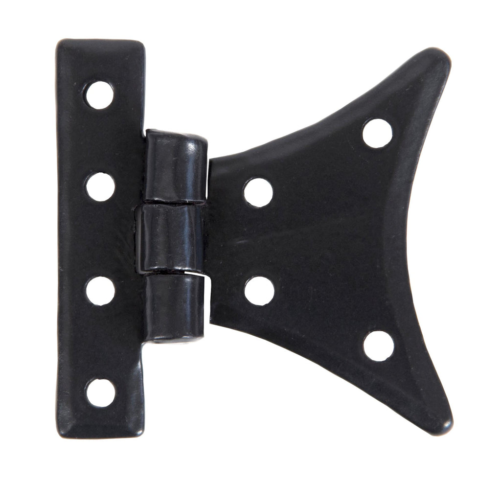 White background image of From The Anvil's Black Half Butterfly Hinge (pair) | From The Anvil