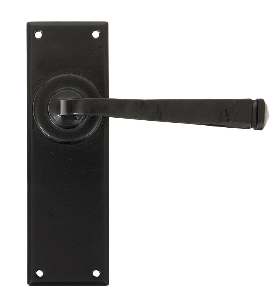 White background image of From The Anvil's Black Avon Lever Latch Set | From The Anvil