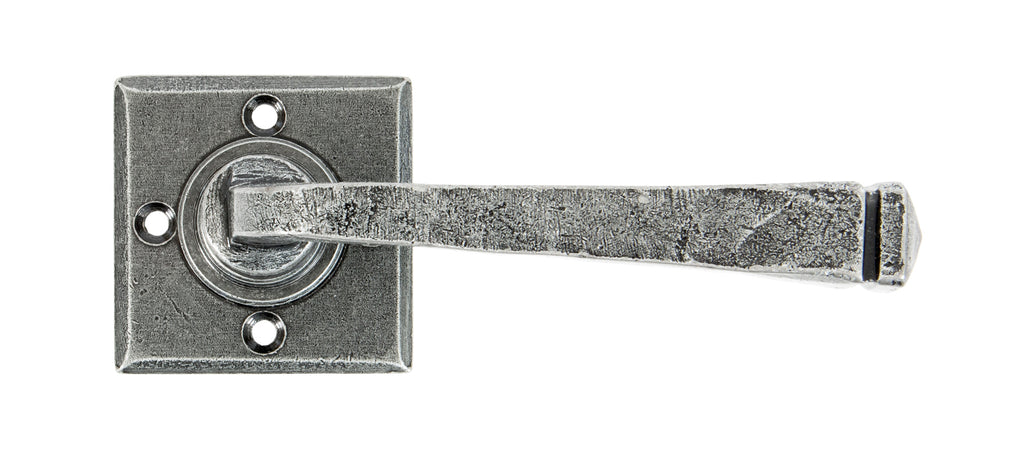 White background image of From The Anvil's Pewter Patina Avon Lever on Rose Set (Sprung) | From The Anvil