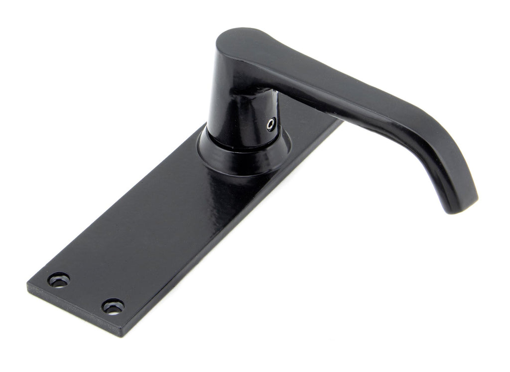 White background image of From The Anvil's Black Deluxe Lever Latch Set | From The Anvil