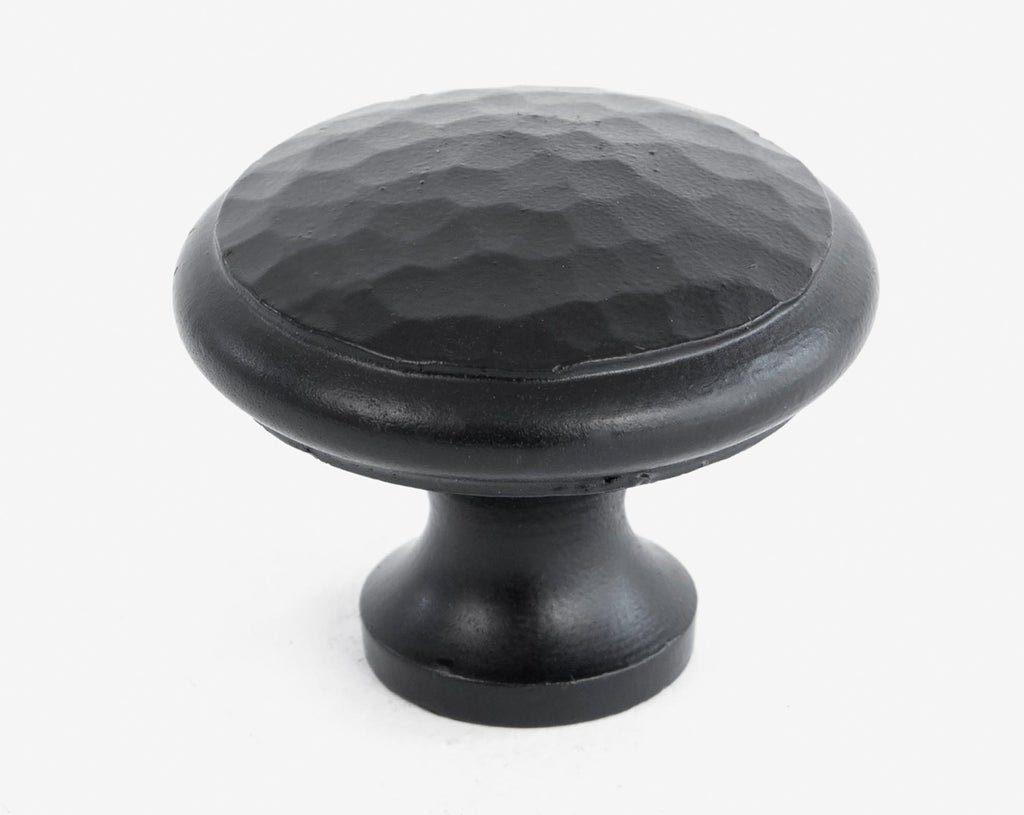 White background image of From The Anvil's Black Hammered Cabinet Knob | From The Anvil