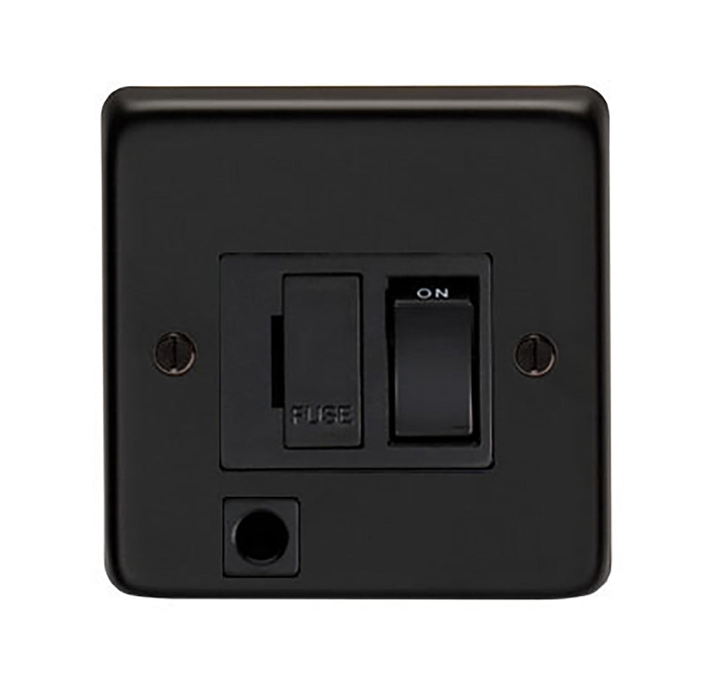 White background image of From The Anvil's Matt Black 13 Amp Fused Switch + Flex | From The Anvil