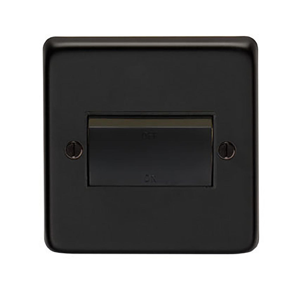 White background image of From The Anvil's Matt Black BN Fan Isolator Switch | From The Anvil