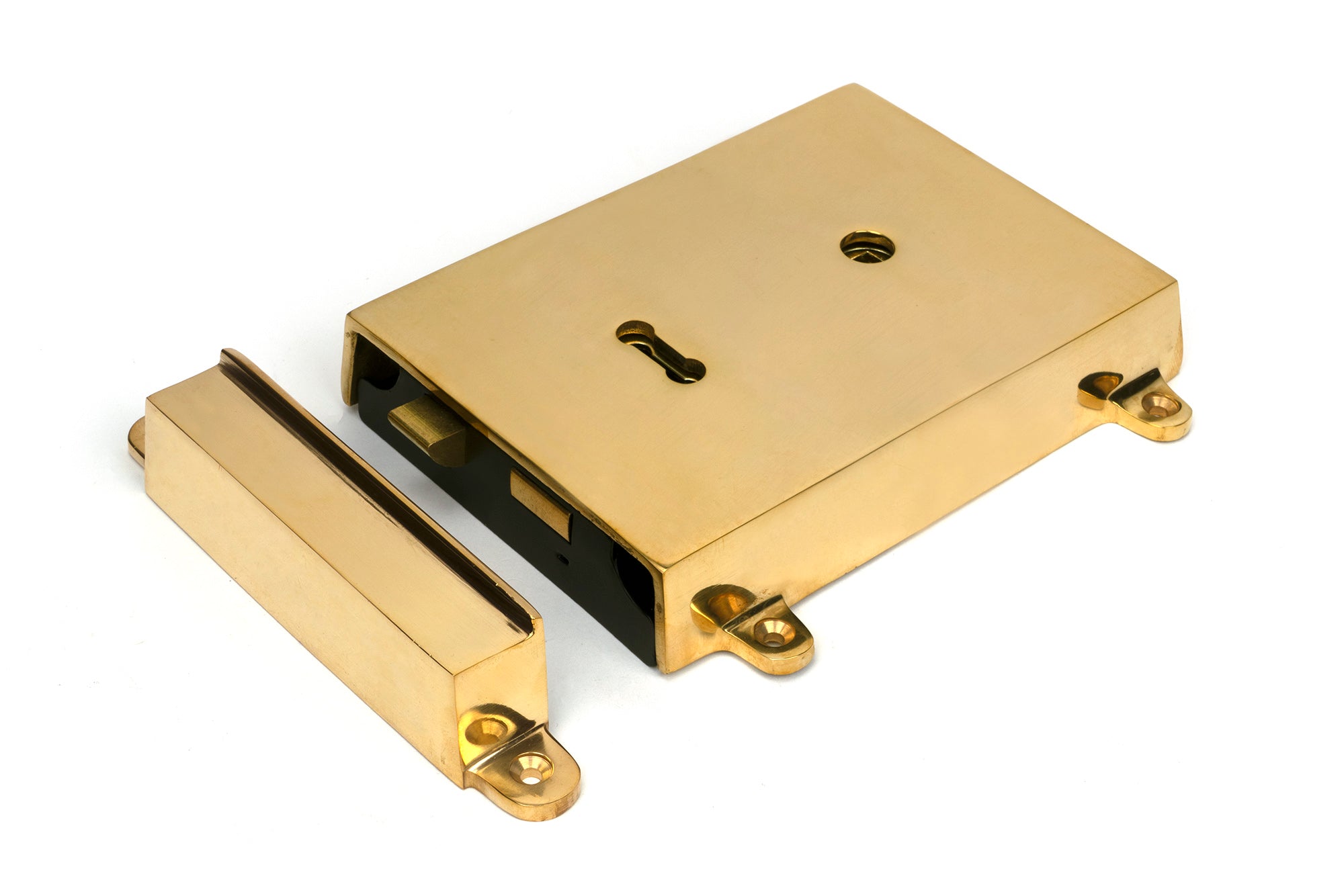 From The Anvil's Polished Brass Rim Lock & Cast Iron Cover